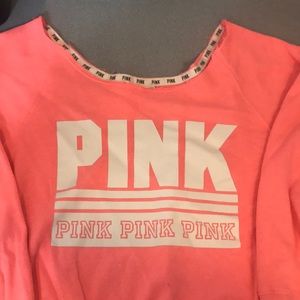 Pink off the shoulder sweatshirt